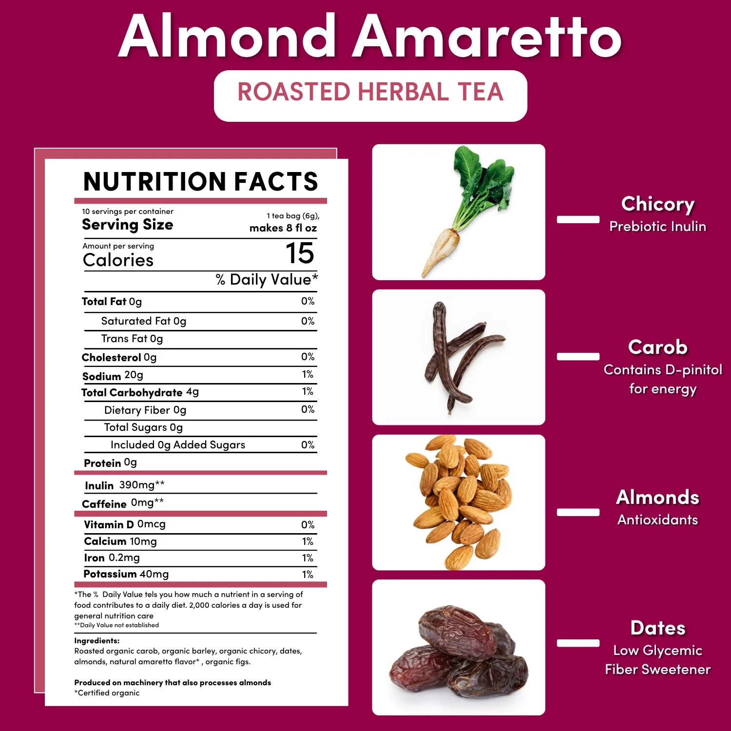Almond Amaretto Roasted Herbal Tea - Image 20