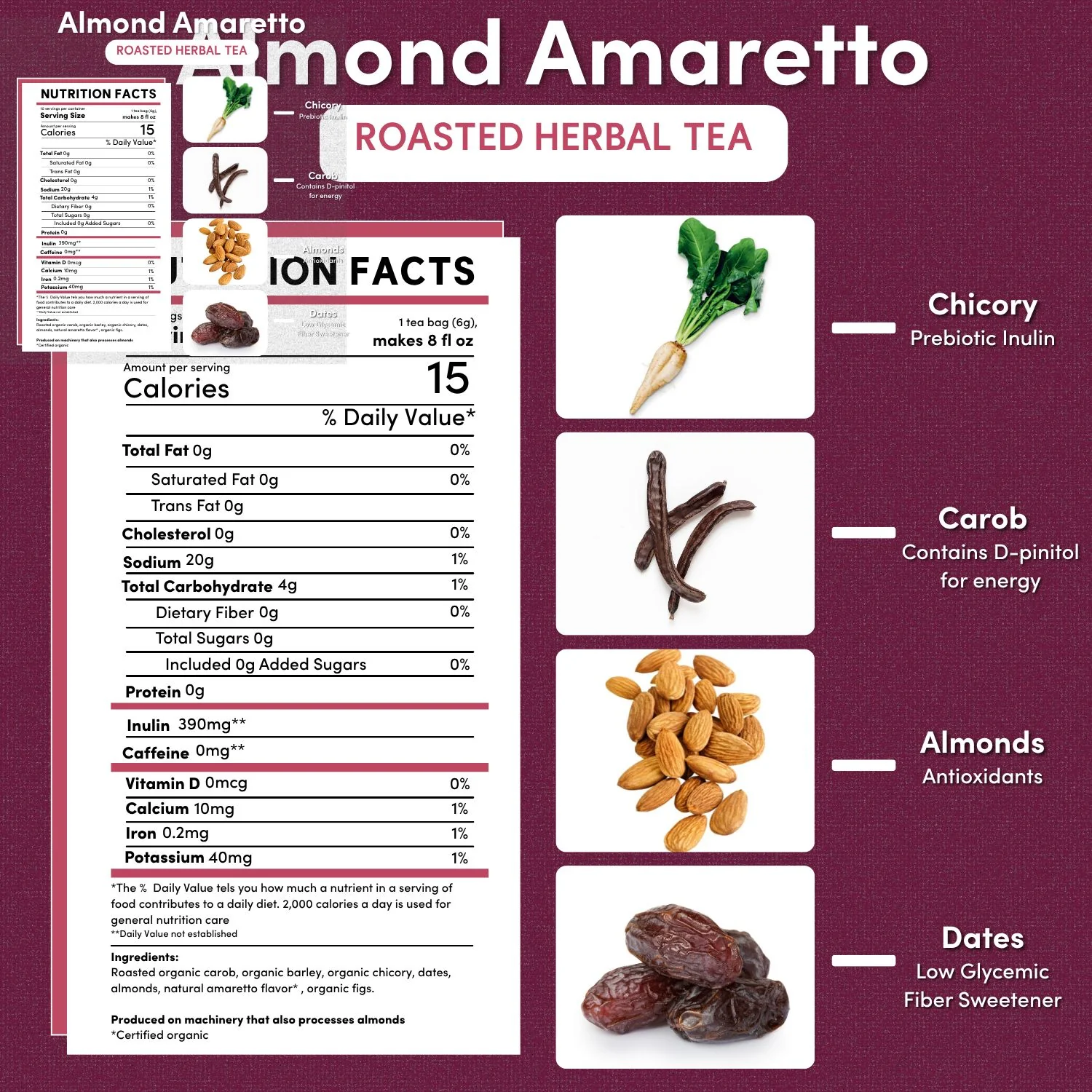 Almond Amaretto Roasted Herbal Tea - Image 6