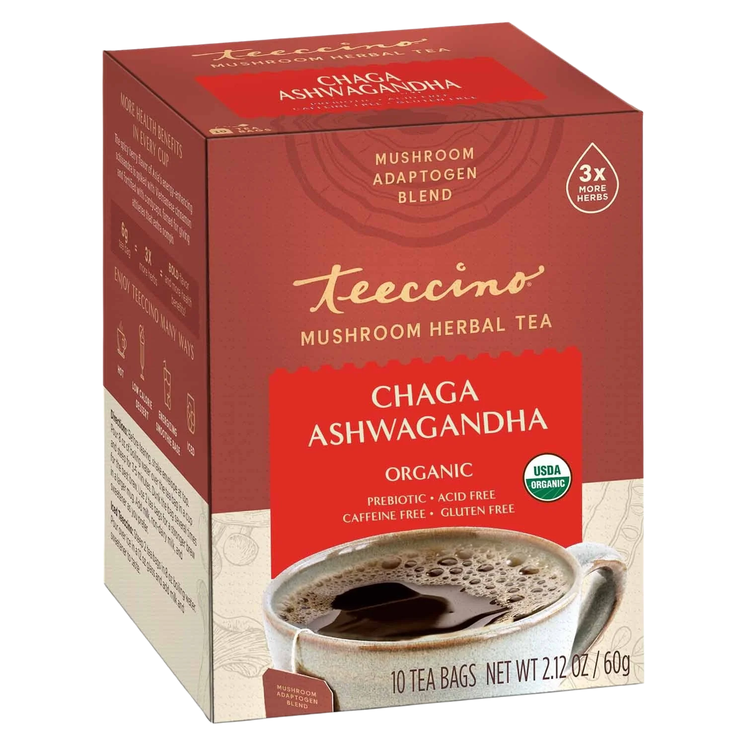 Chaga Ashwagandha Butterscotch Cream Mushroom Herbal Tea - Image 4