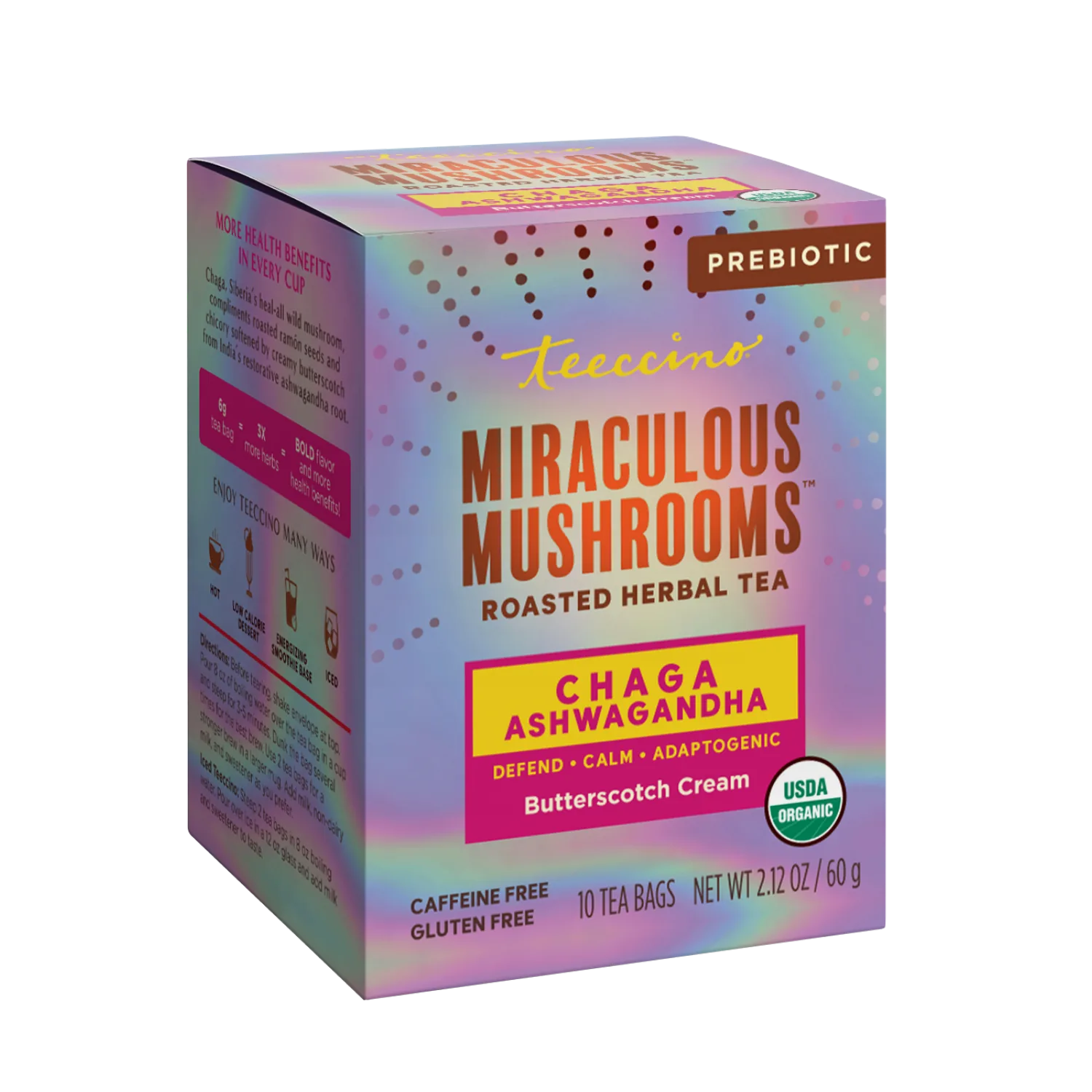 Chaga Ashwagandha Butterscotch Cream Mushroom Herbal Tea - Image 5