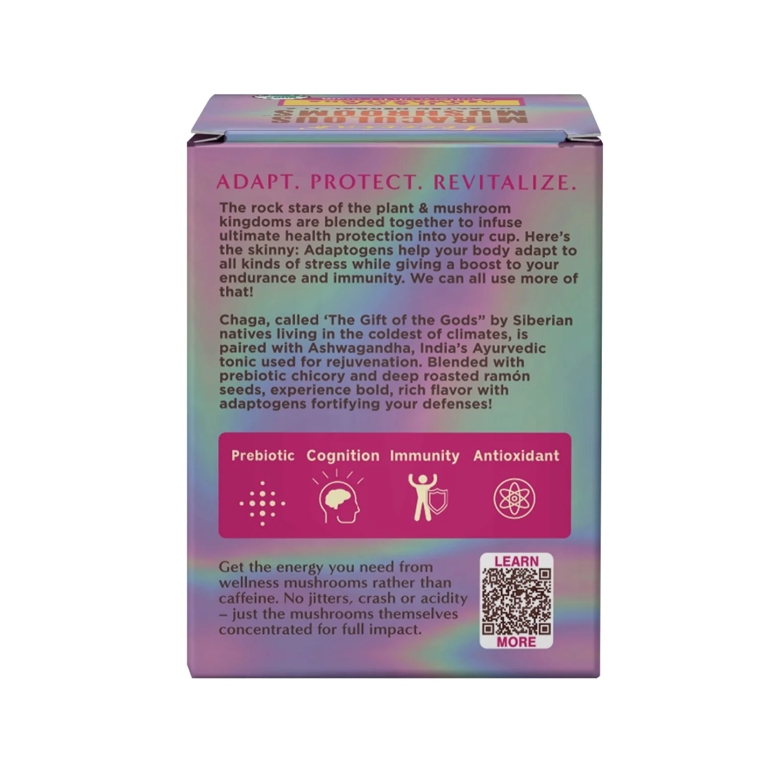 Chaga Ashwagandha Butterscotch Cream Mushroom Herbal Tea - Image 6
