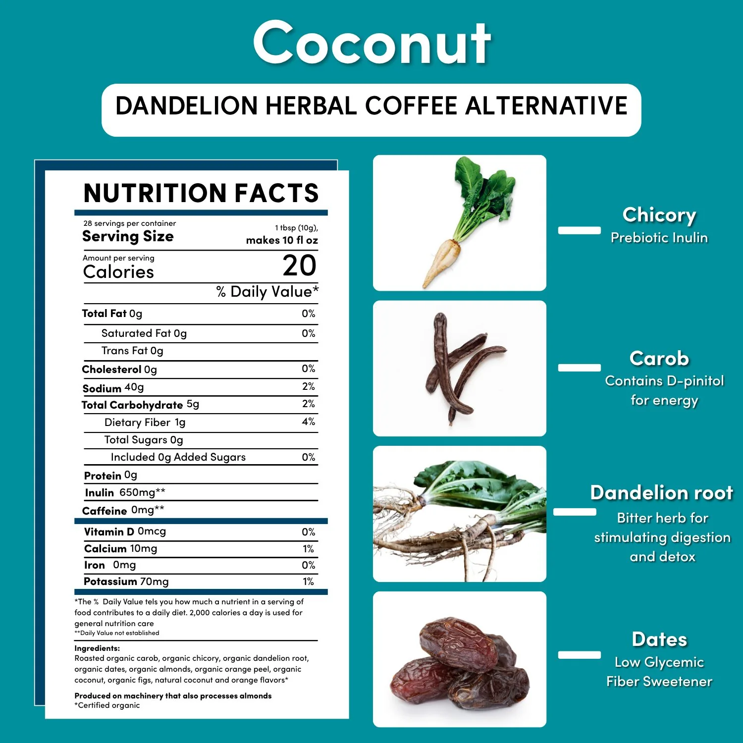 Dandelion Coconut Herbal Coffee - Image 7