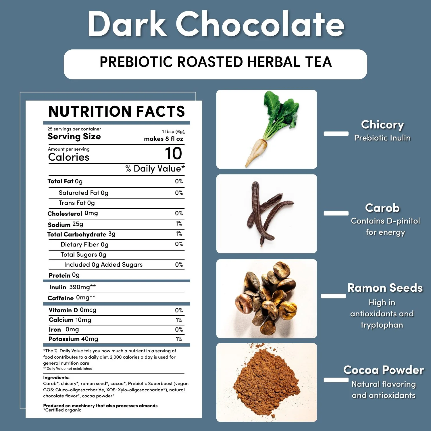 Dark Chocolate Prebiotic SuperBoost Herbal Tea - Image 10