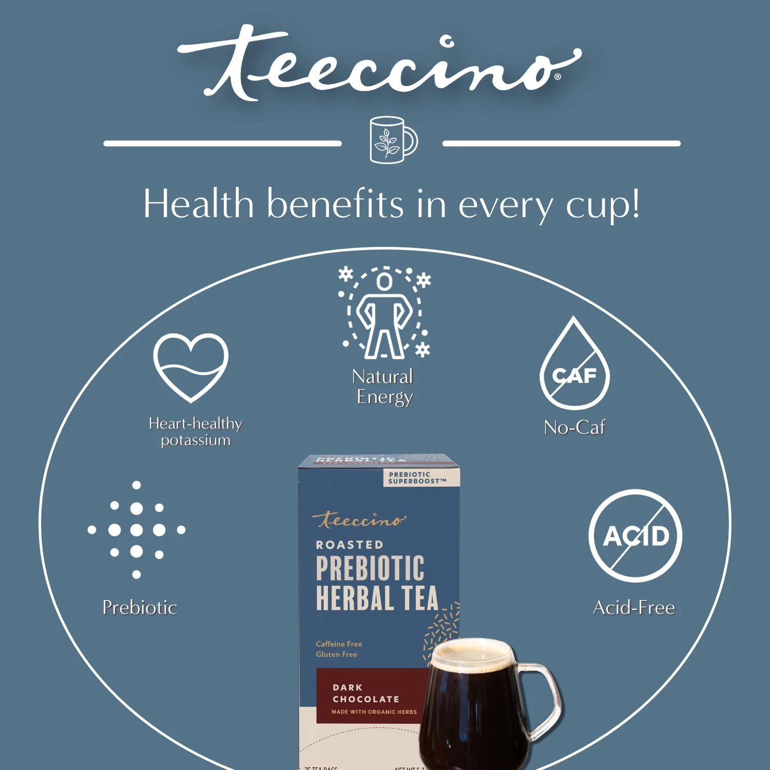 Dark Chocolate Prebiotic SuperBoost Herbal Tea - Image 11