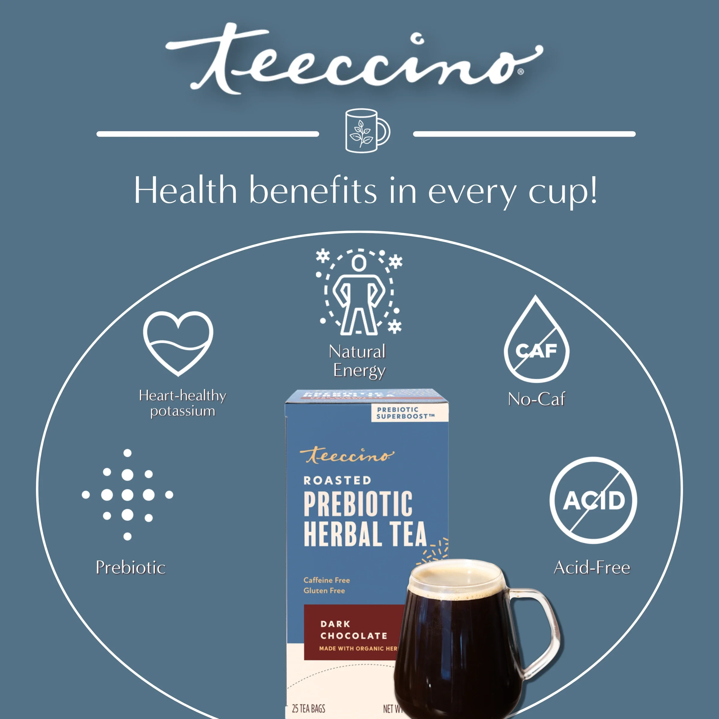 Dark Chocolate Prebiotic SuperBoost Herbal Tea - Image 26