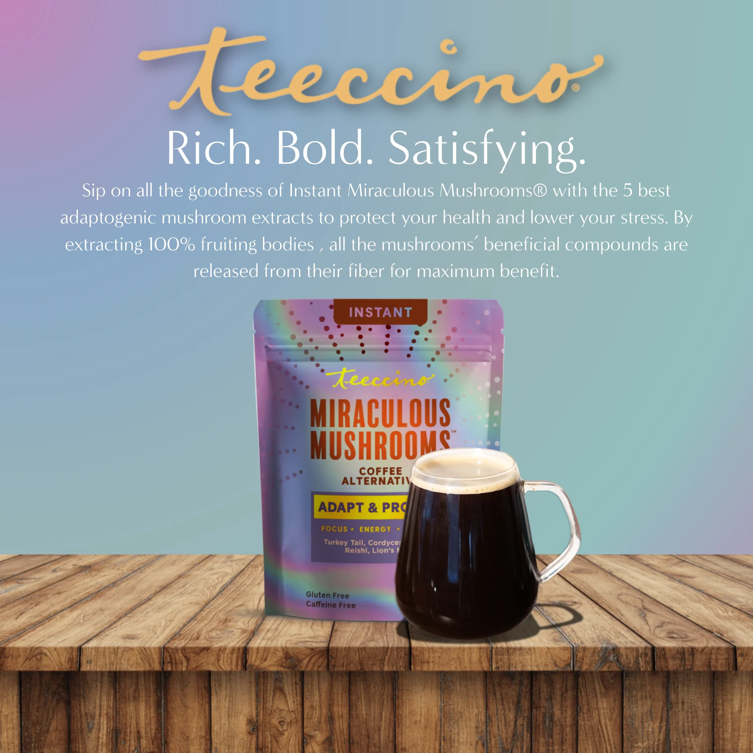 Miraculous Mushrooms® Adapt & Protect Instant Herbal Coffee - Image 13