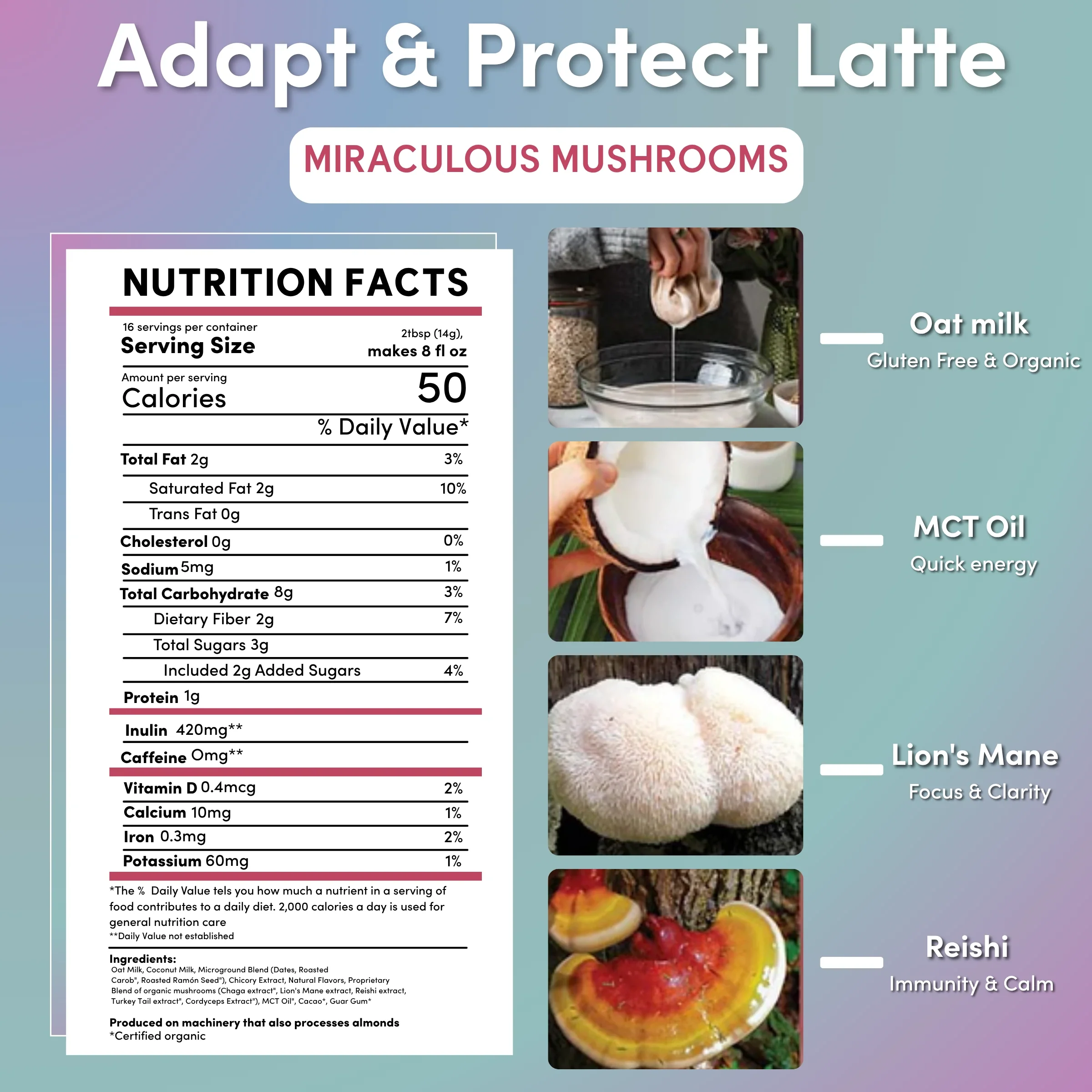 Miraculous Mushrooms® Adapt & Protect Instant Herbal Latte - Image 13