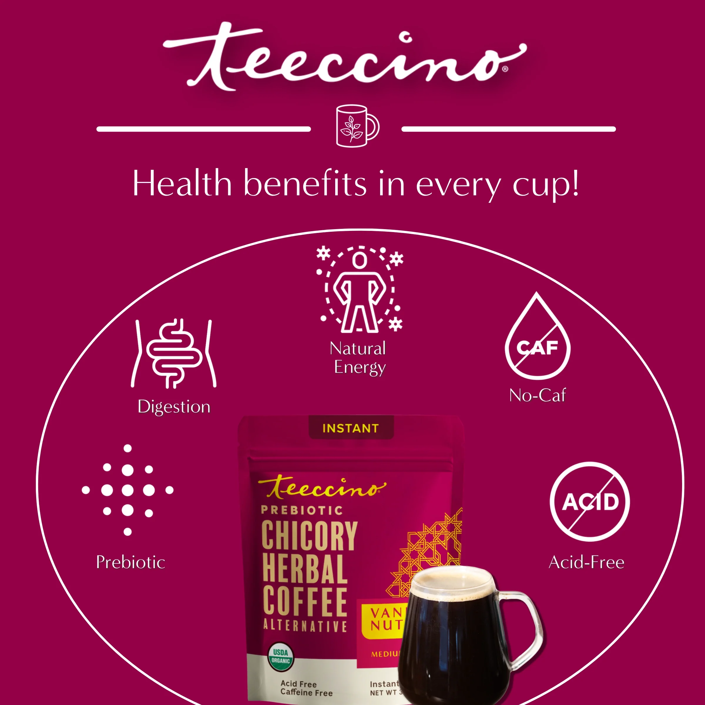 Instant Vanilla Nut Herbal Coffee - Image 11