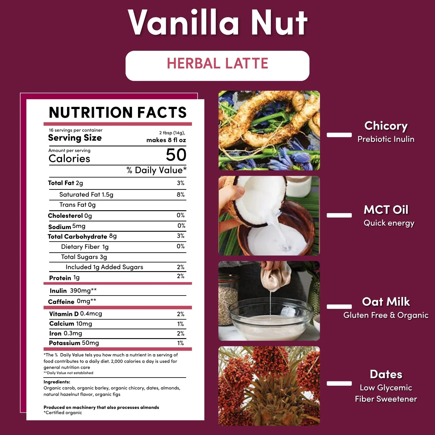 Instant Vanilla Nut Herbal Latte - Image 5