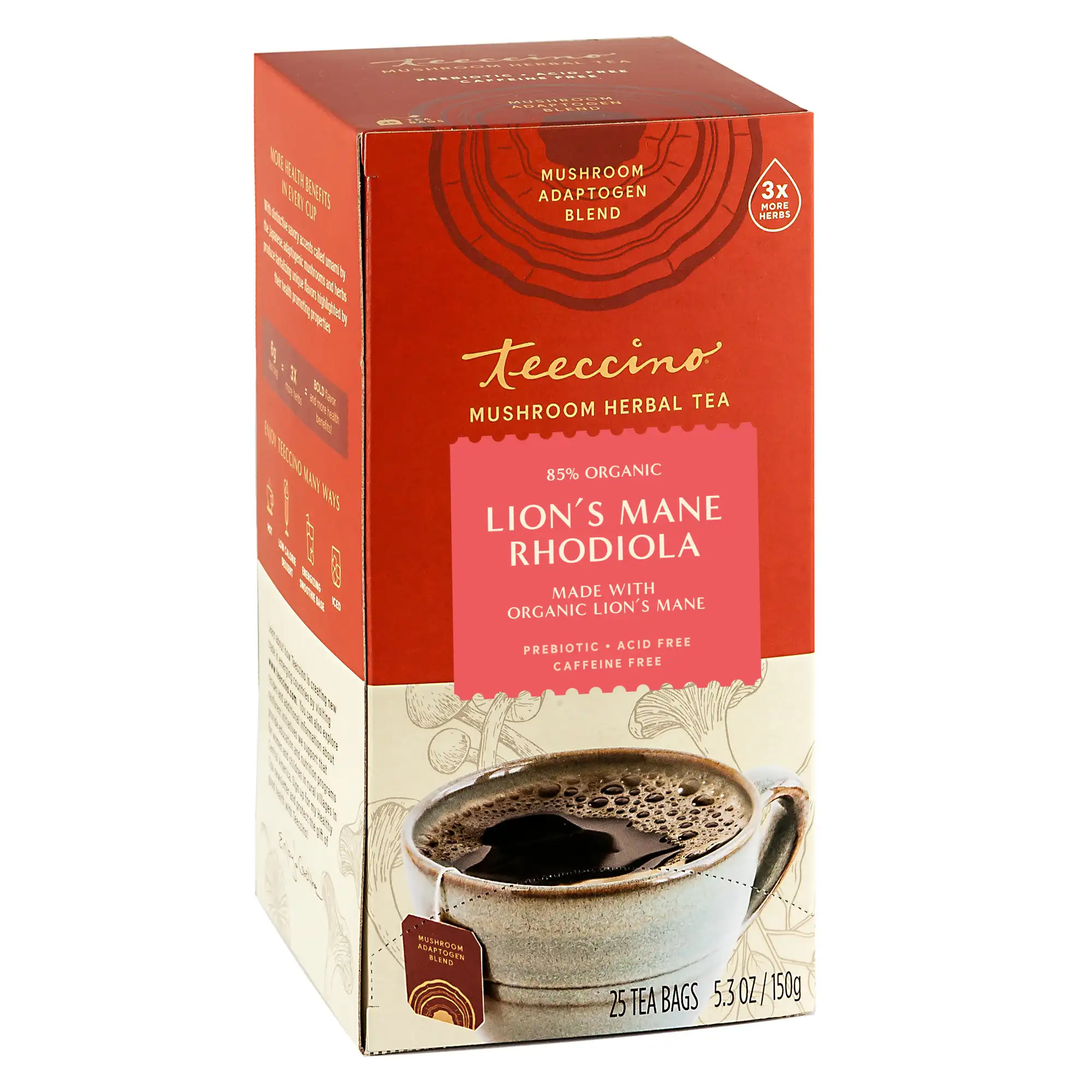 Lion's Mane Rhodiola Rose Mushroom Herbal Tea - Image 7
