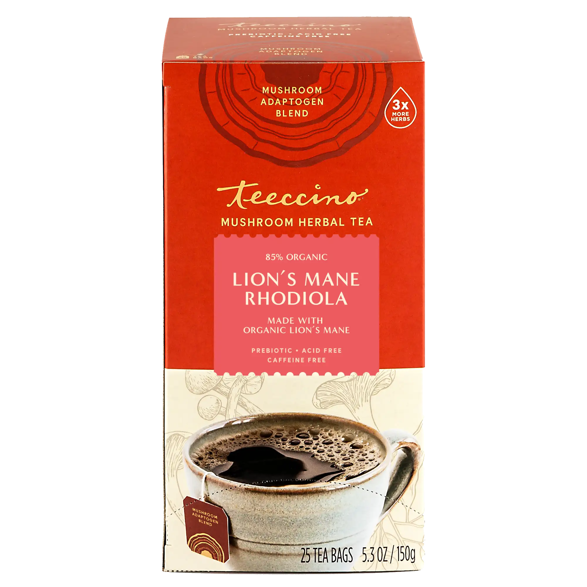 Lion's Mane Rhodiola Rose Mushroom Herbal Tea - Image 8