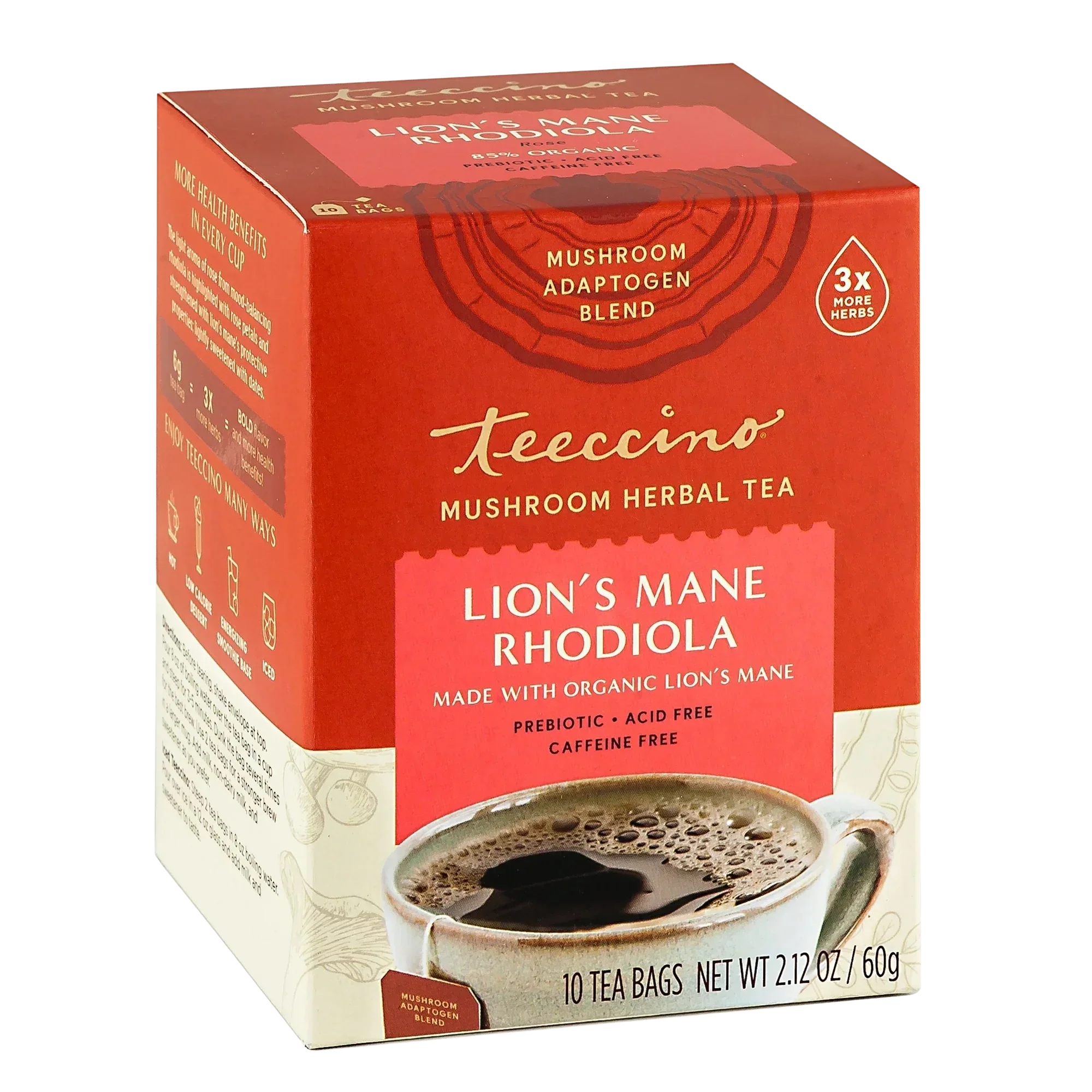 Lion's Mane Rhodiola Rose Mushroom Herbal Tea - Image 9