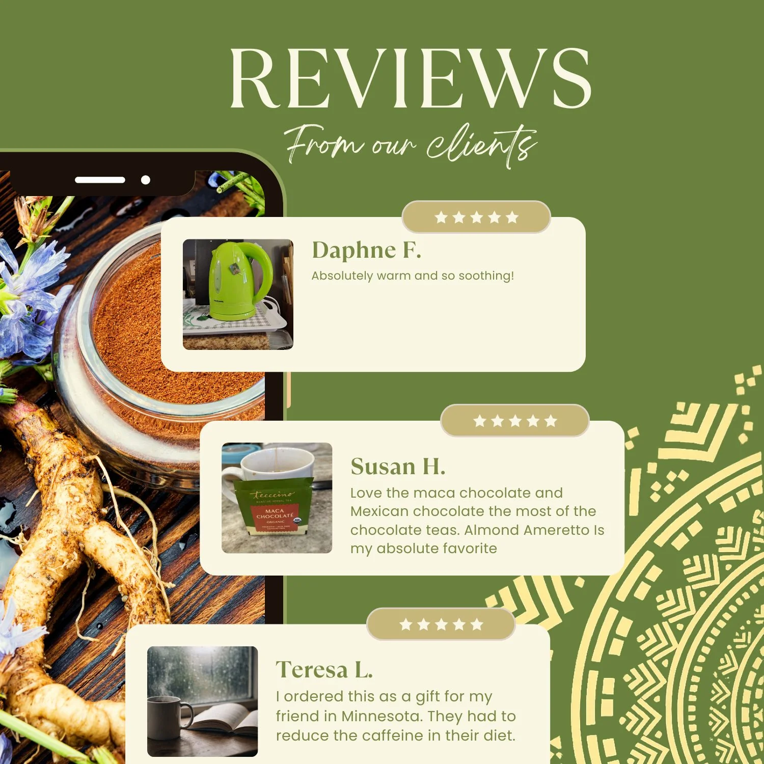 Maca Chocolate Roasted Herbal Tea - Image 22