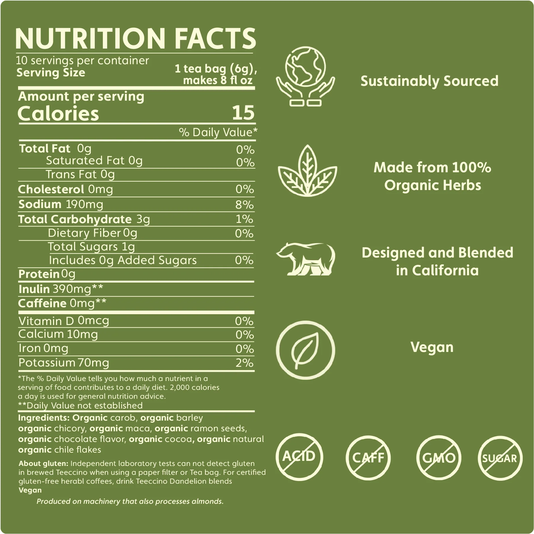 Maca Chocolate Roasted Herbal Tea - Image 7