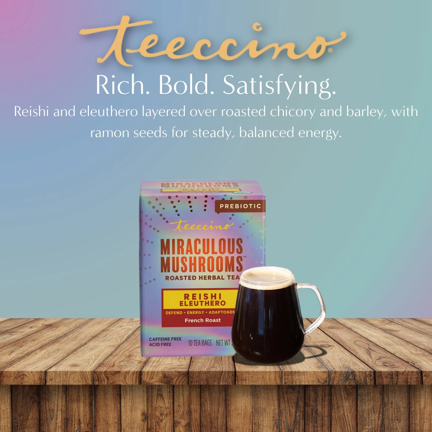Reishi Eleuthero French Roast Mushroom Herbal Tea - Image 18
