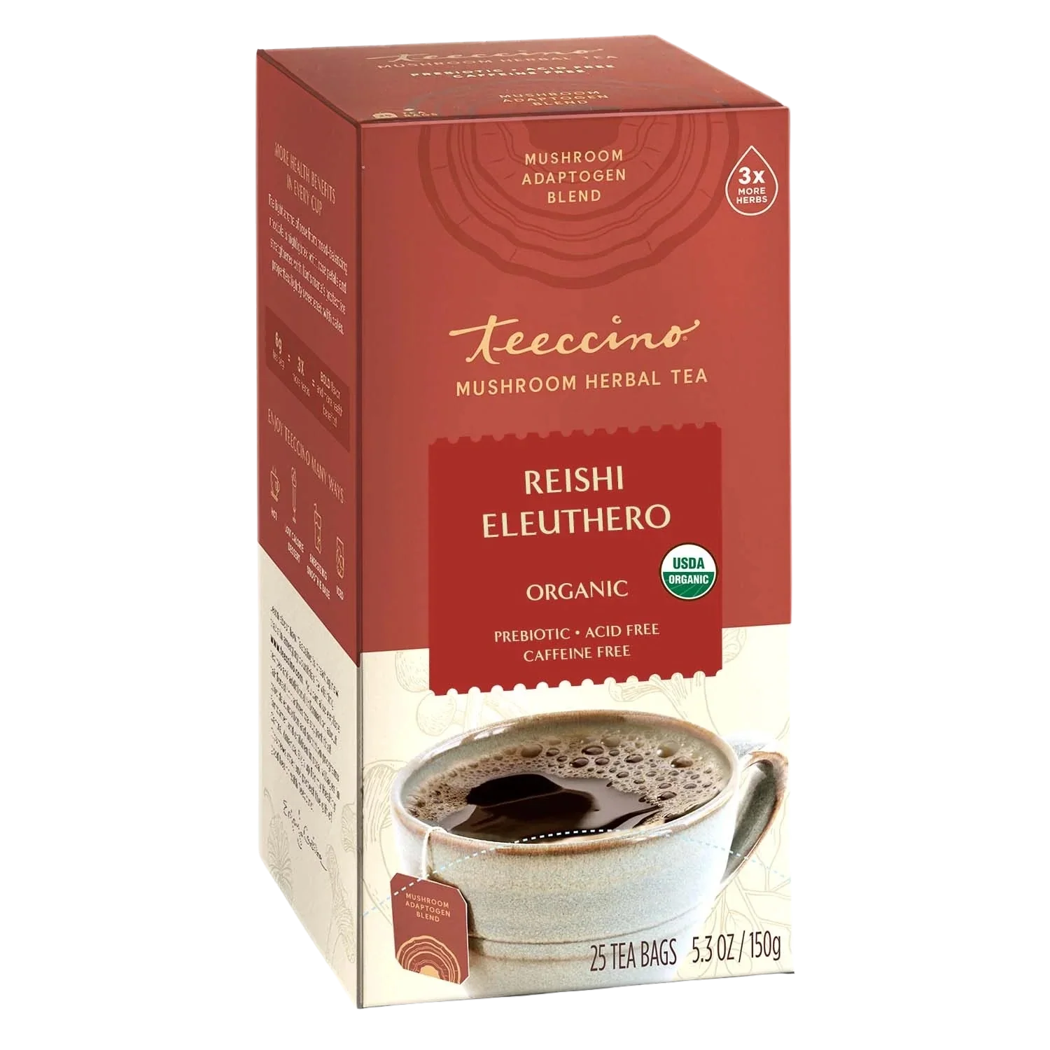 Reishi Eleuthero French Roast Mushroom Herbal Tea - Image 3