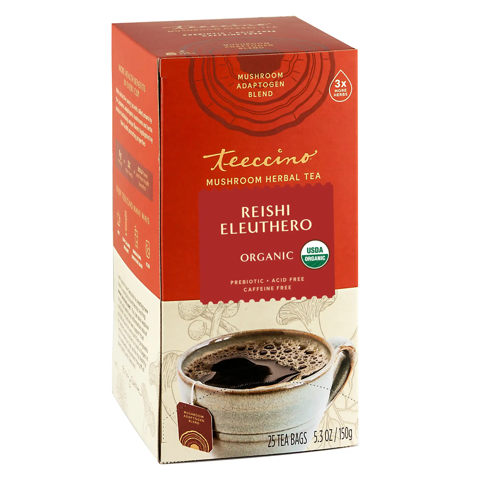 Reishi Eleuthero French Roast Mushroom Herbal Tea - Image 5