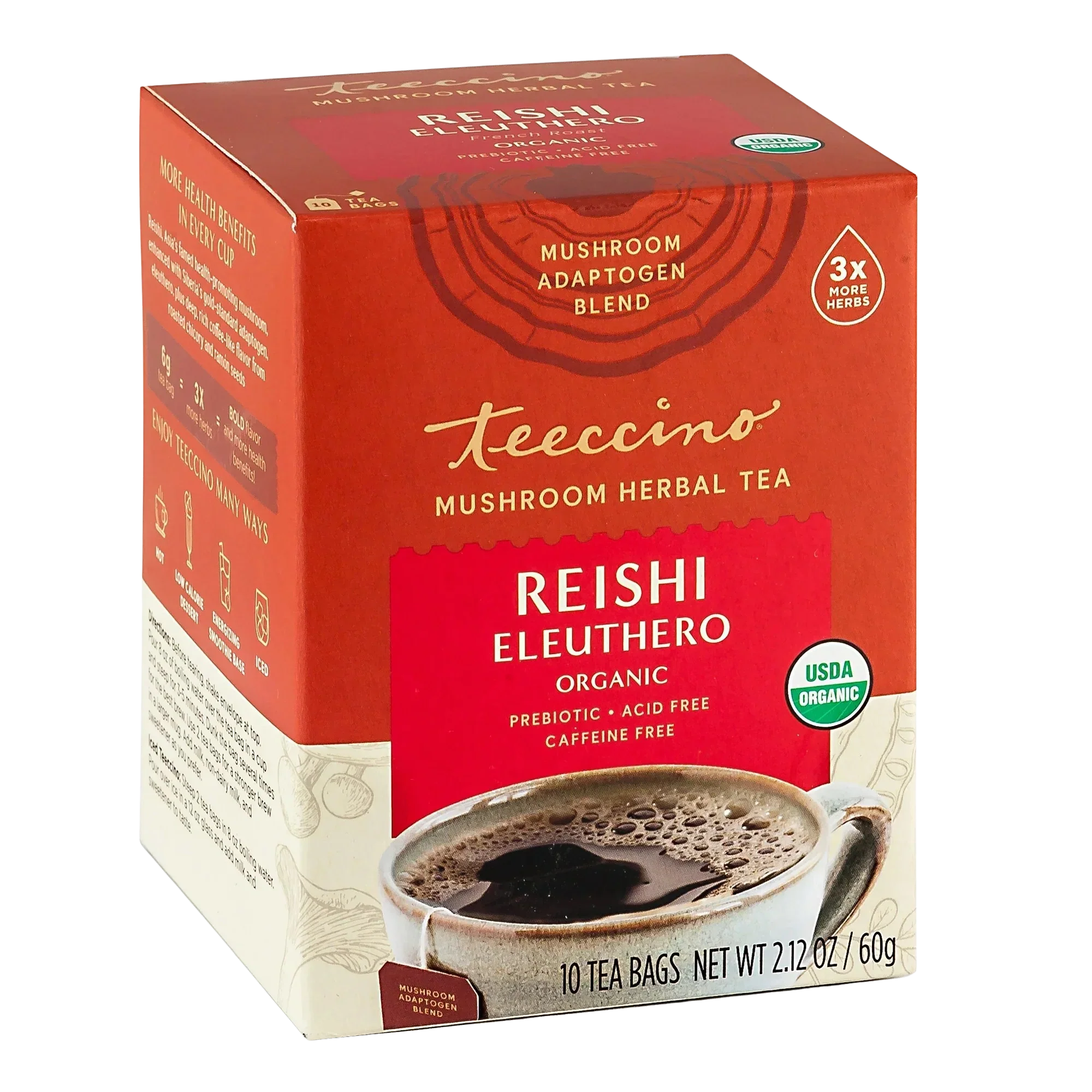 Reishi Eleuthero French Roast Mushroom Herbal Tea - Image 7