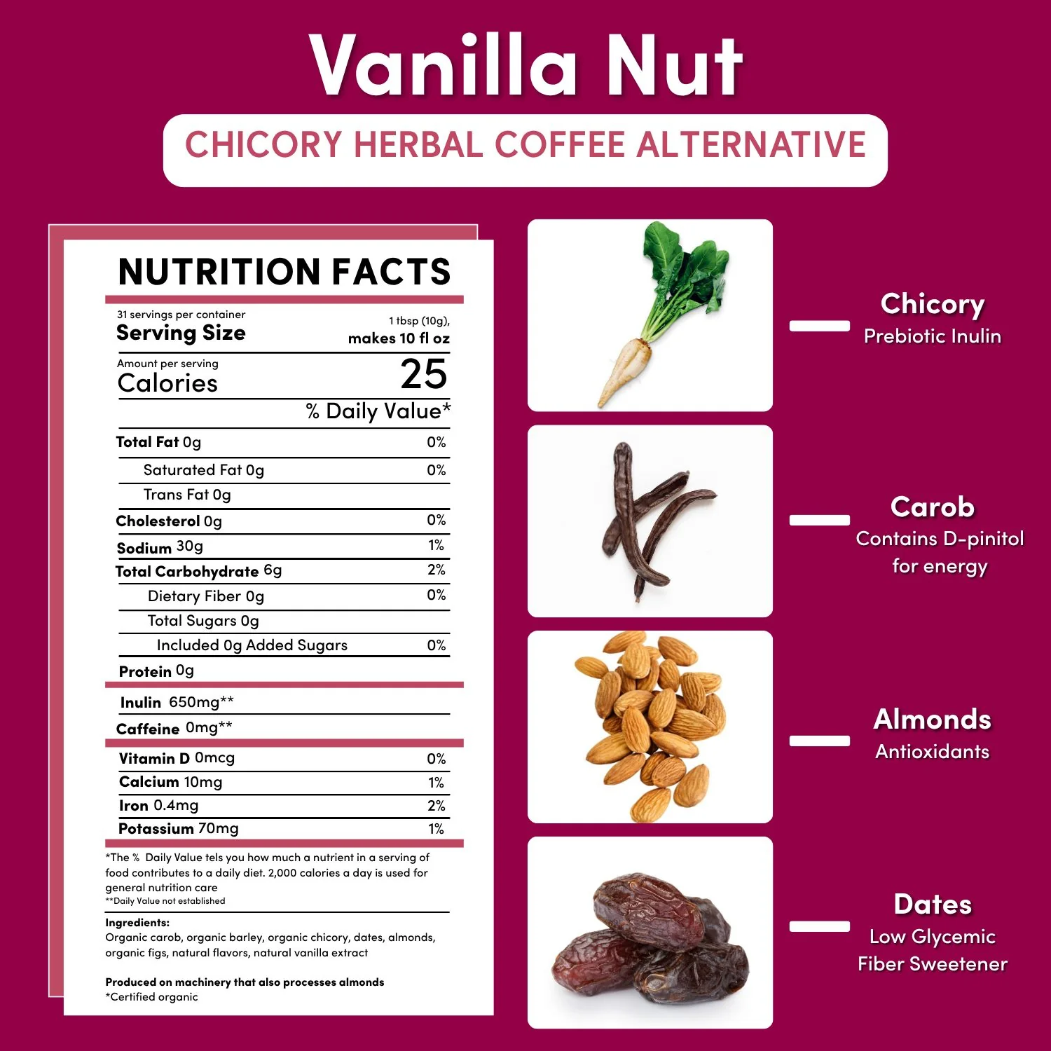 Vanilla Nut Chicory Herbal Coffee - Image 5