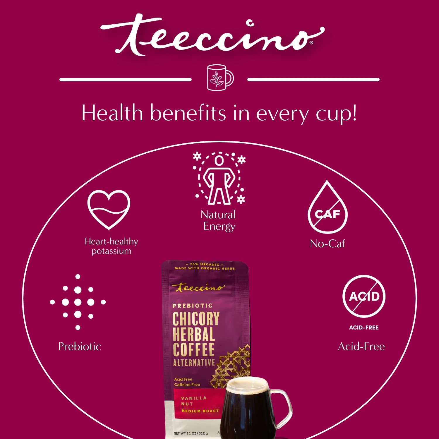 Vanilla Nut Chicory Herbal Coffee - Image 6